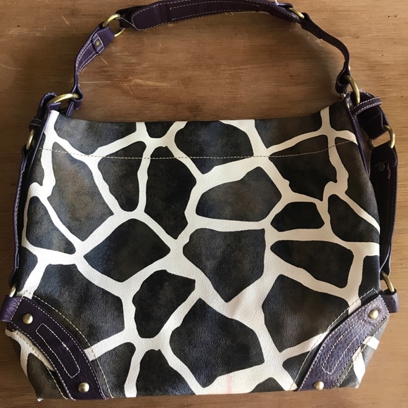 Leather Purse Purple Handle - Picture 1 of 1